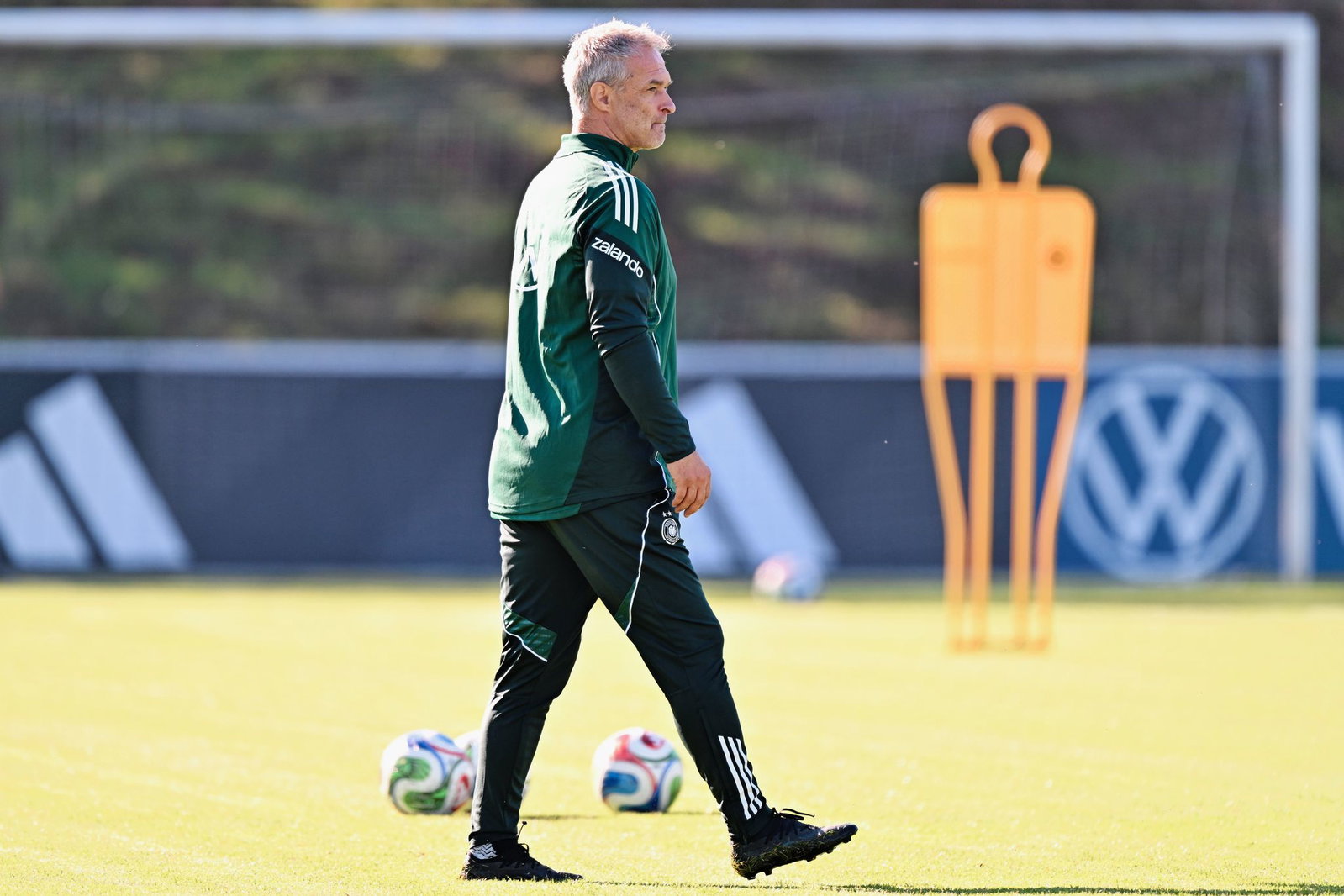 Bundestrainer Christian Wück hat mit den DFB-Frauen wichtige Spieler vor sich. (Archivbild) 