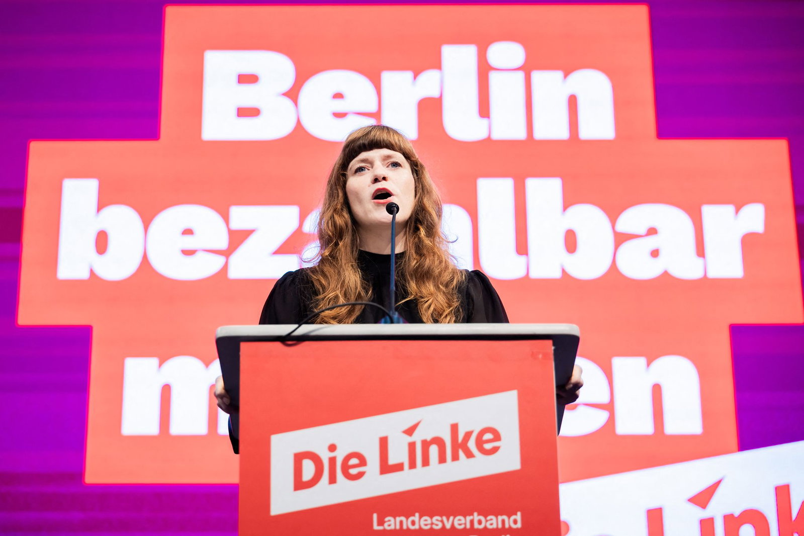 Die Linke-Landesvorsitzende Kerstin Wolter nahm auf dem Parteitag Stellung zum heiklen Thema Antisemitismus. 