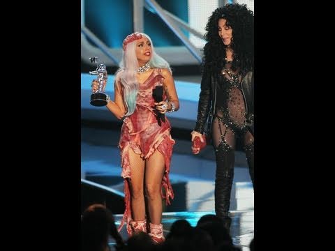 Lady Gaga VMA Meat Dress Outfit