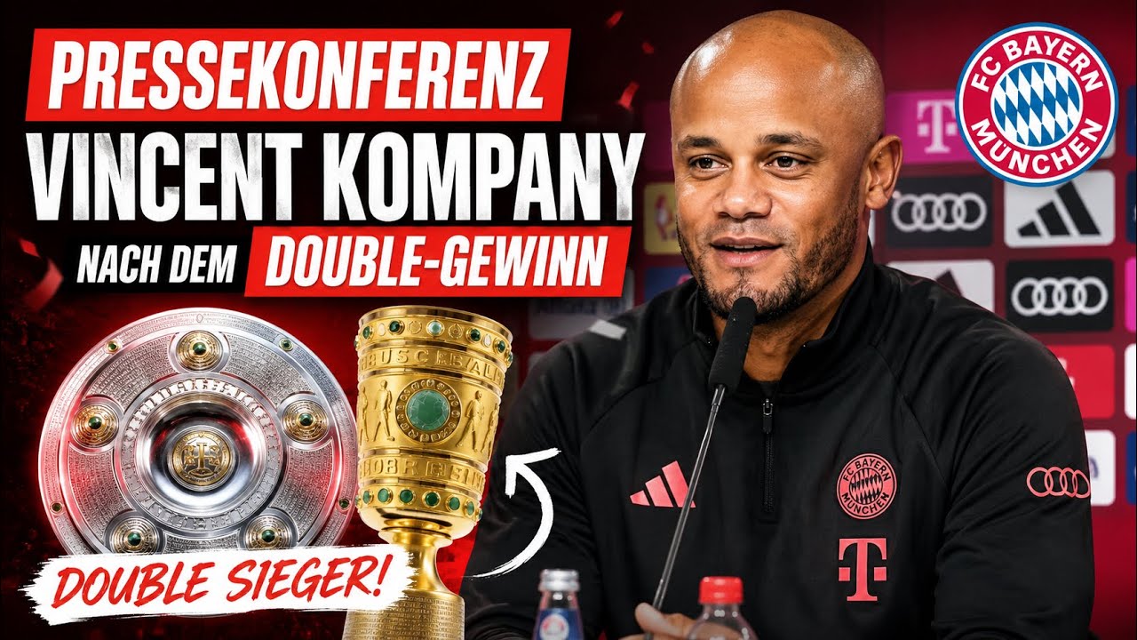 🎙️ Pressekonferenz mit FC Bayern Trainer Vincent Kompany nach dem Double-Gewinn 🏆🏆- DFB Pokal
