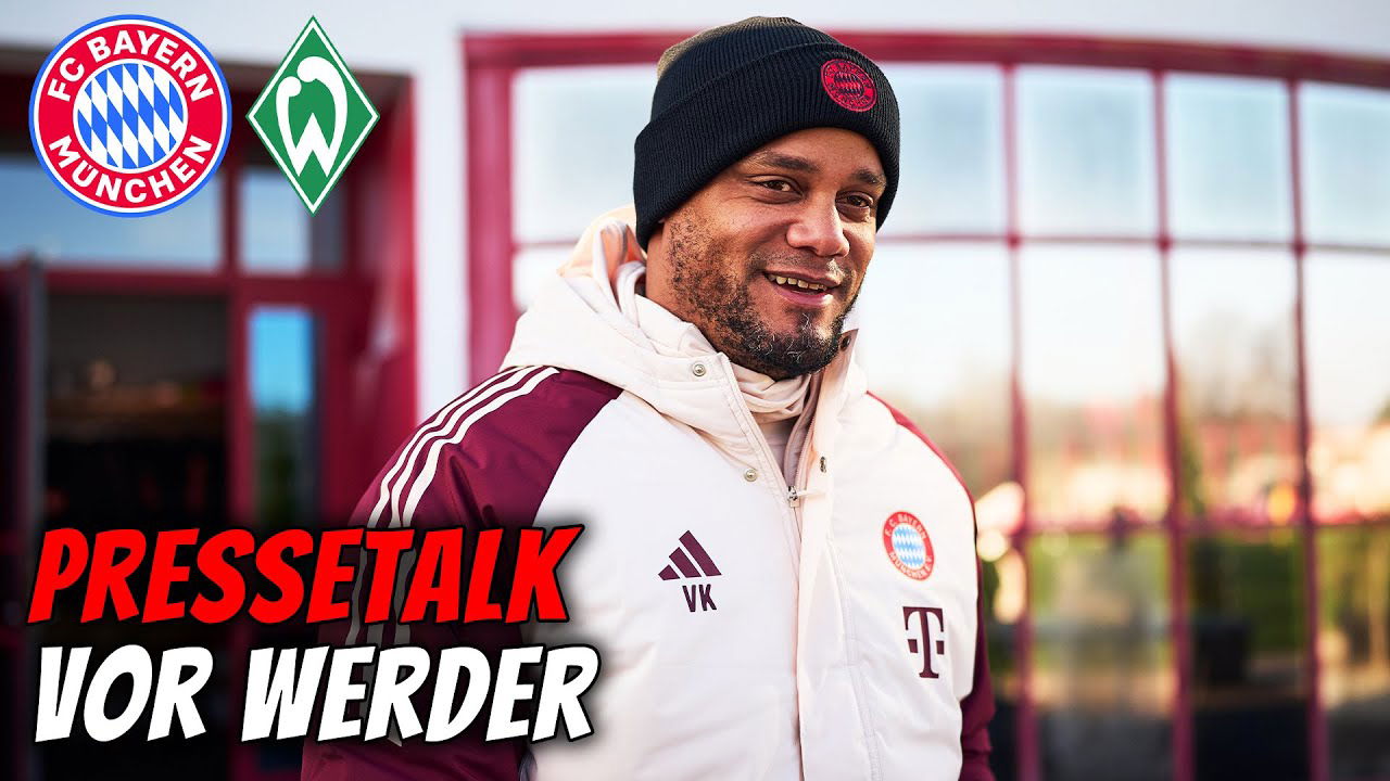 LIVE 🔴 Pressetalk mit Kompany vor FC Bayern - Werder Bremen | Bundesliga
