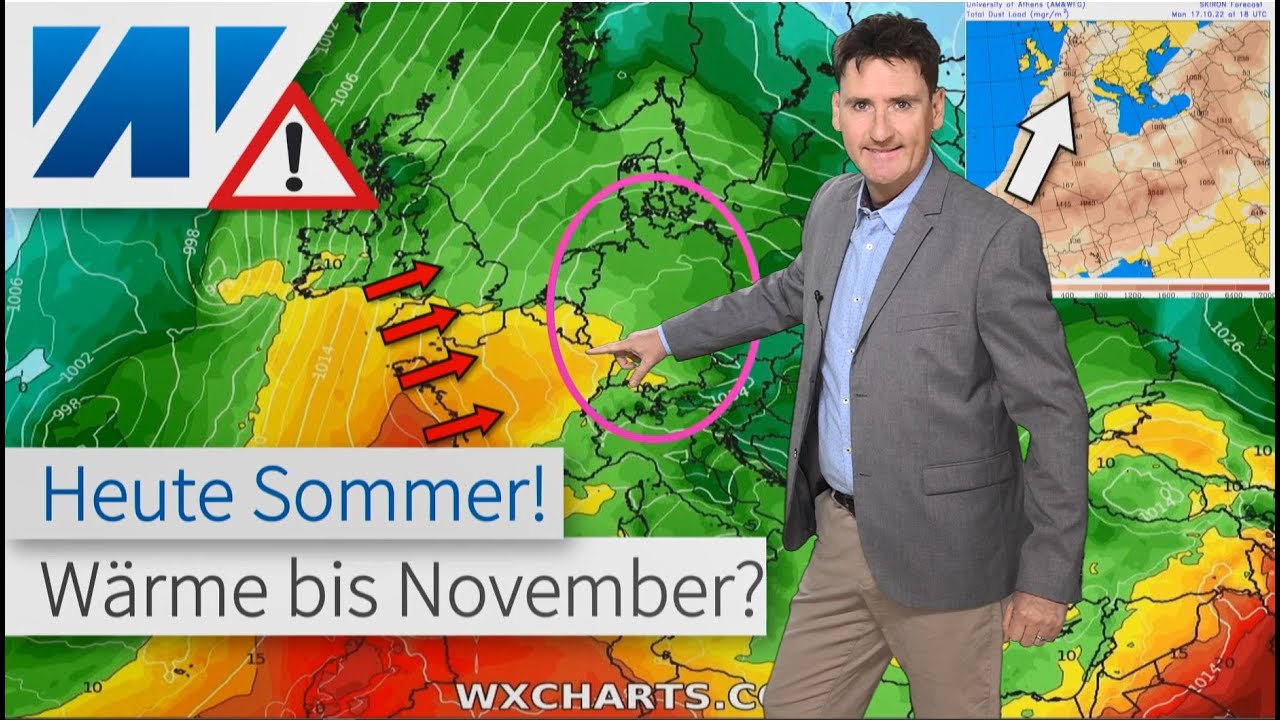 Krasser Wettertrend bis November: Dauerwärme und kein Ende! Heute bis 27 °C und Saharastaub!