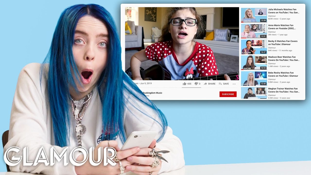 Billie Eilish Watches Fan Covers on YouTube