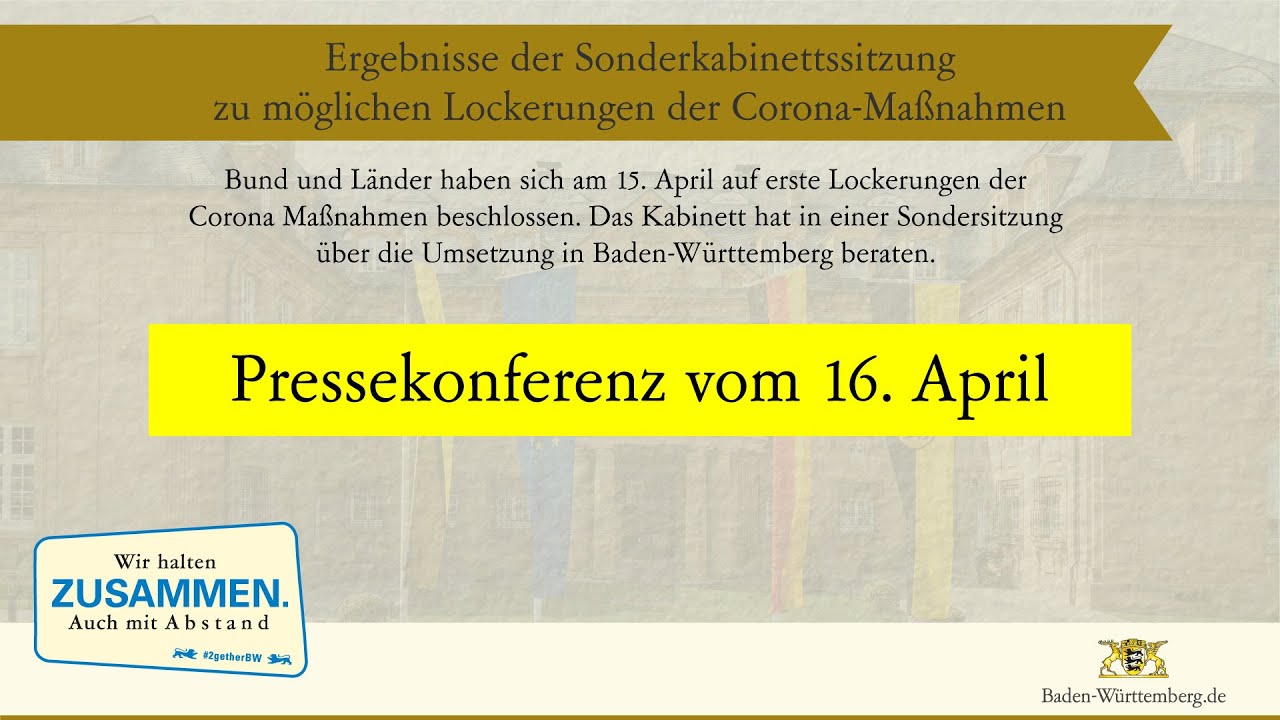 Pressekonfernz zur aktuellen Corona-Lage in Baden-Württemberg