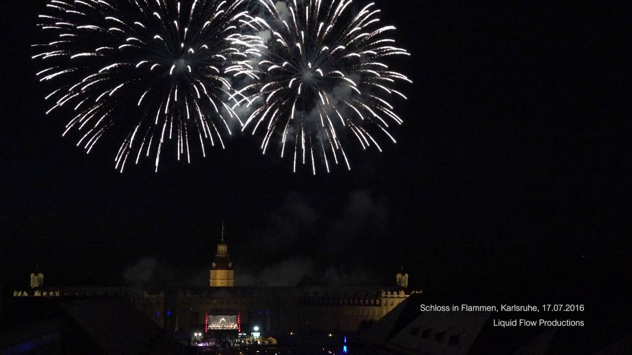 Schloss in Flammen Feuerwerk komplett // Karlsruhe // 17.07.2016 // HQ 1080p High Quality
