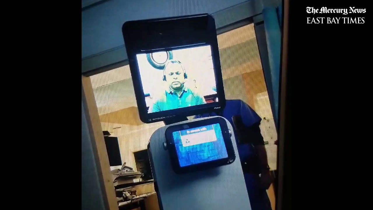 Doctor delivers bad news through a robotic device conference