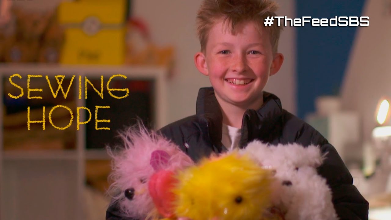 Sewing teddy bears for sick kids - meet 12 year old Campbell