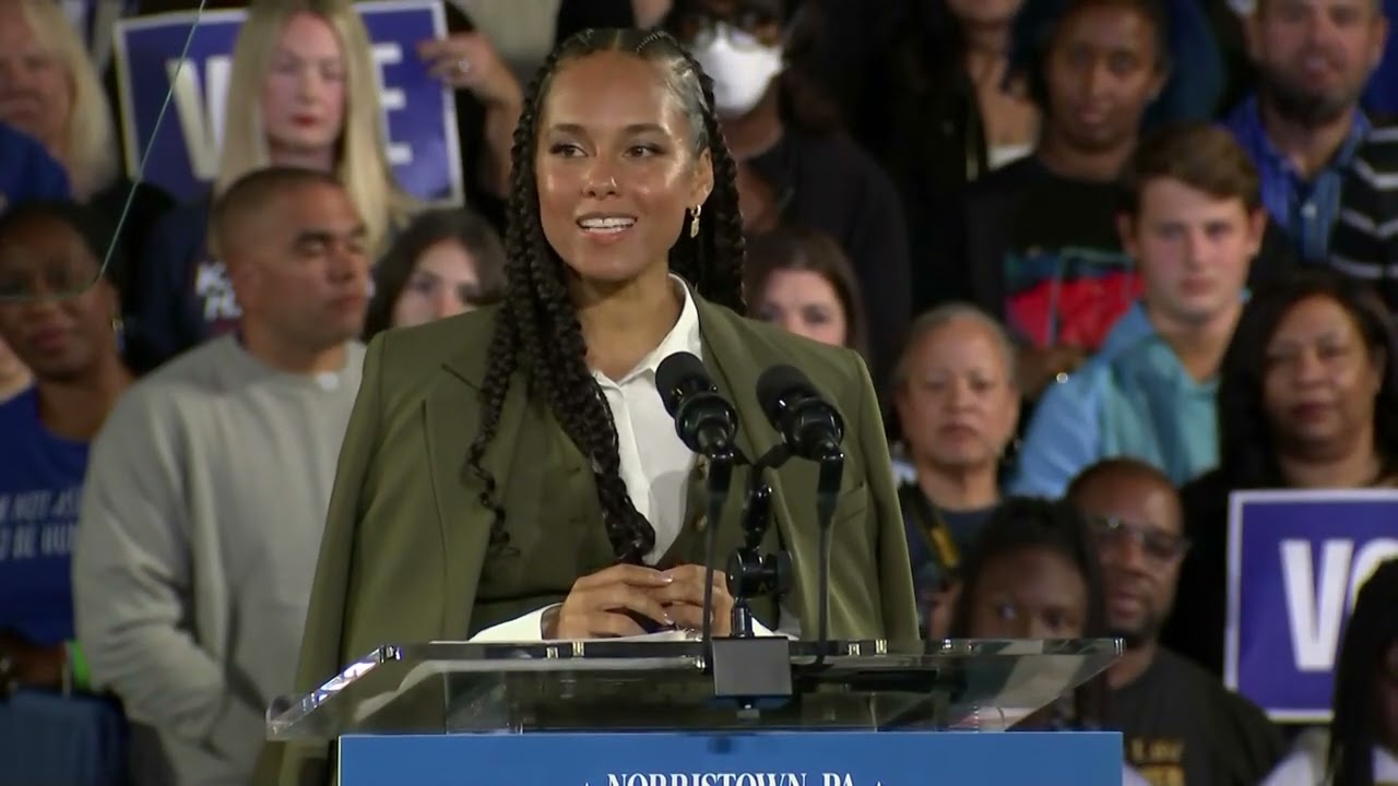 Alicia Keys campaigns for Kamala Harris