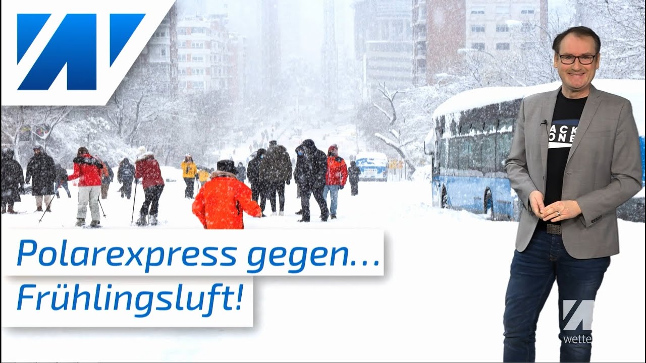 Wetter-Krimi: Eisige Polarkälte oder Frühlingsluft. Heftige Luftmassengrenze mit viel Schnee!