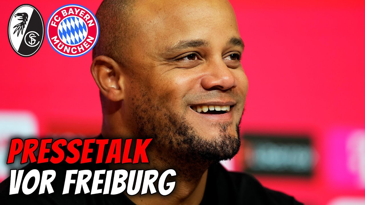 LIVE 🔴 Pressetalk mit Kompany vor SC Freiburg - FC Bayern | Bundesliga