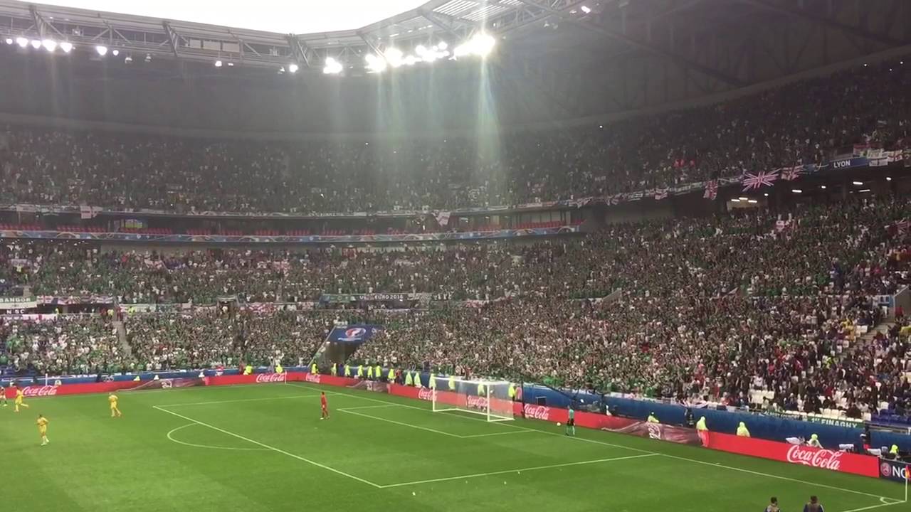 Northern Ireland v Ukraine. Will Griggs on fire! Lyon - Euro2016