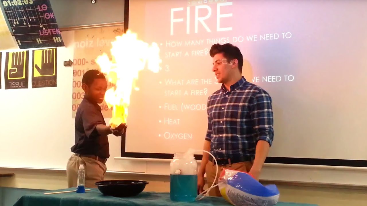 Fireball in Science Student's Hand