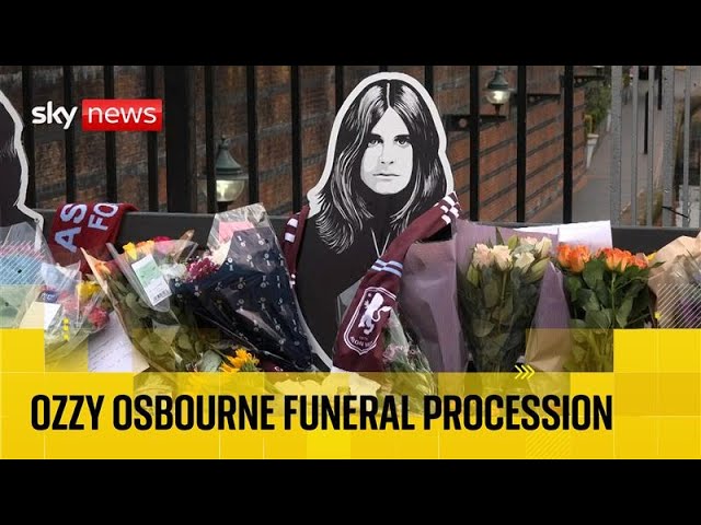 Family and fans say goodbye to Ozzy Osbourne at Birmingham procession