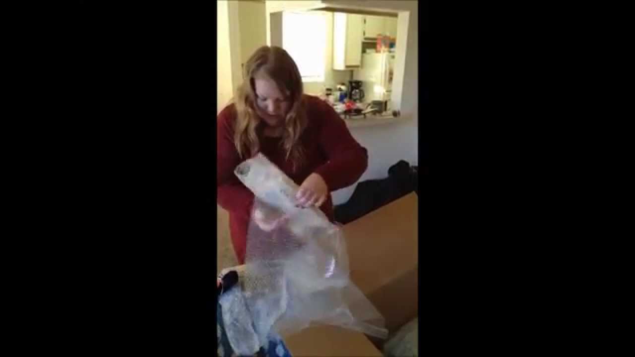 Opening my gifts from Taylor.