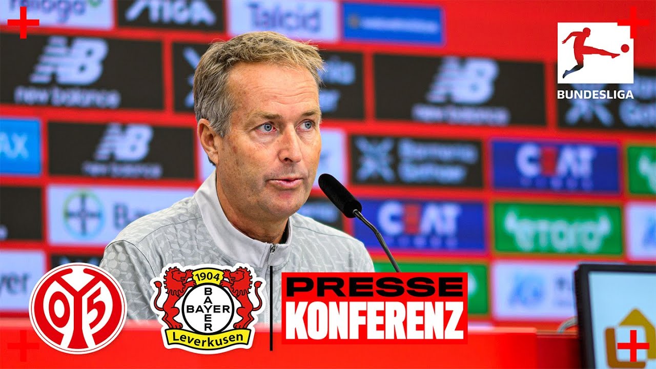 Pressekonferenz mit Kasper Hjulmand vor Mainz 05 🆚 Bayer 04 Leverkusen | Bundesliga, 7. Spieltag