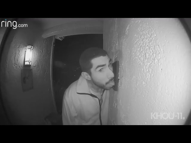 Caught on video: Man licks stranger's doorbell