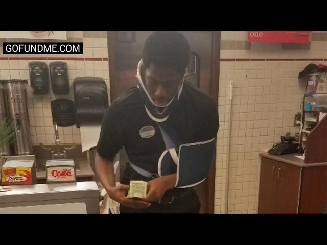 Neck brace-wearing teen goes to work at Chick-fil-A, goes viral