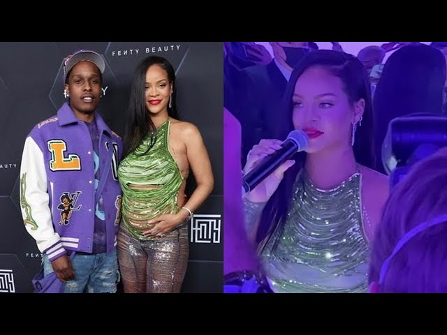 RIHANNA SPEAKS AT HER FENTY BEAUTY EVENT IN LA W/ ASAP ROCKY