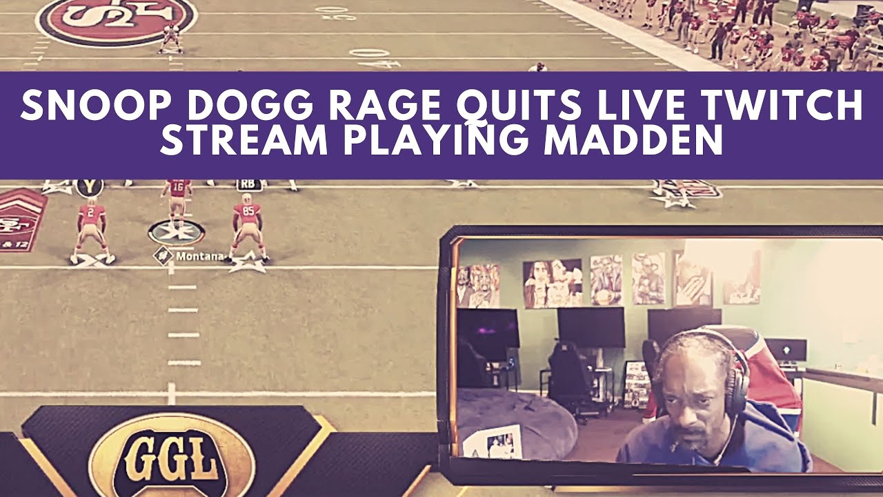 Snoop Dogg "Rage Quits" Madden and leaves with Twitch stream still running... for nearly 8 hours. 😂
