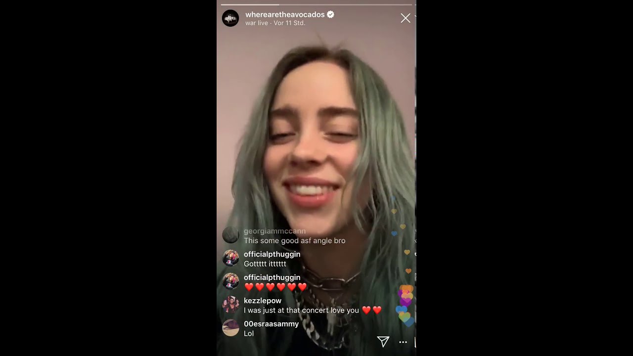 Billie Eilish broke her ankle - Instagram livestream (27.02.2019)