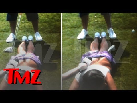 Playboy Babe Liz Dickson -- Ass Cheek Golf Swing VIDEO ... You Gotta See This Bruise