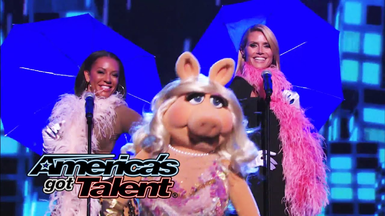 Heidi Klum, Mel B and Miss Piggy Sing "It's Raining Men" - America's Got Talent 2014