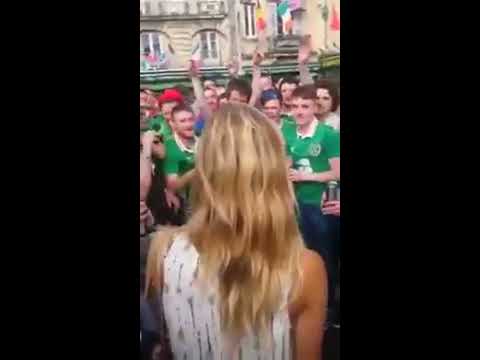 Irish Fans 'Serenade French Girl' in Bordeaux Shenanigans