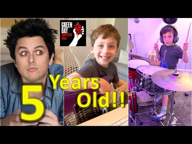 5-Year-Old re-produces an entire GREEN DAY song from scratch