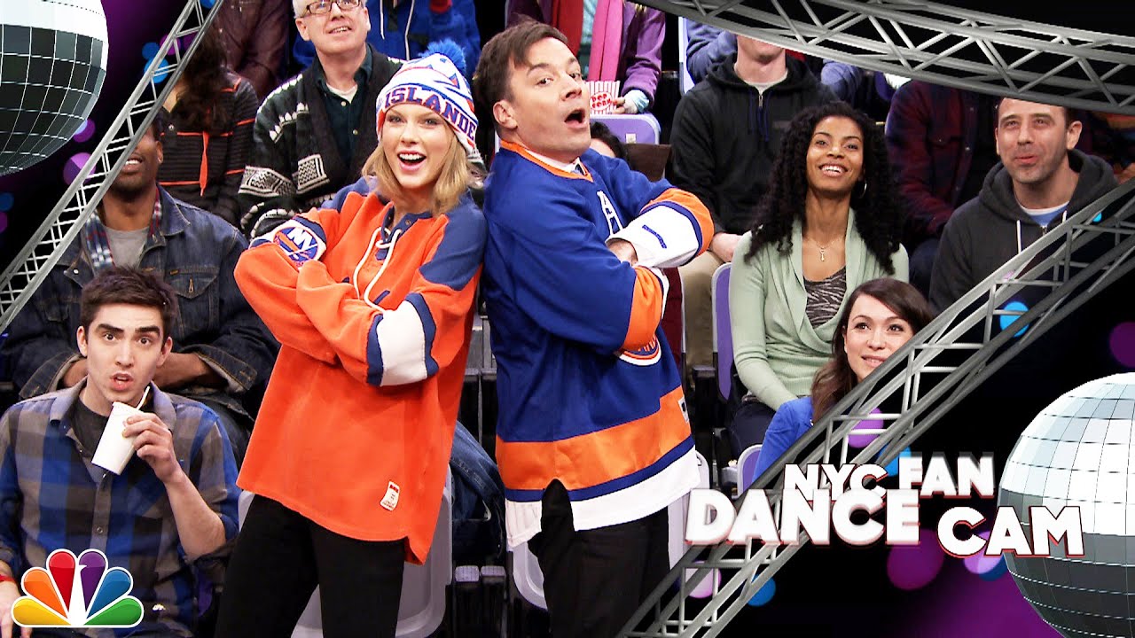 Jimmy Fallon and Taylor Swift Jumbotron Dancing