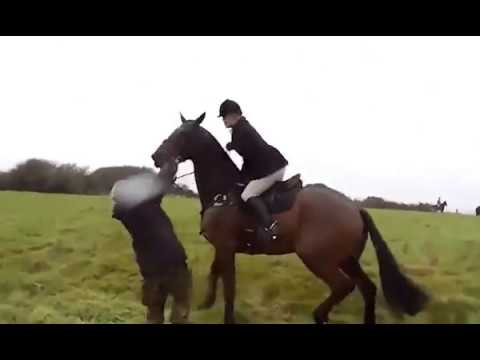 Huntswoman 'repeatedly whips saboteur with a riding crop'