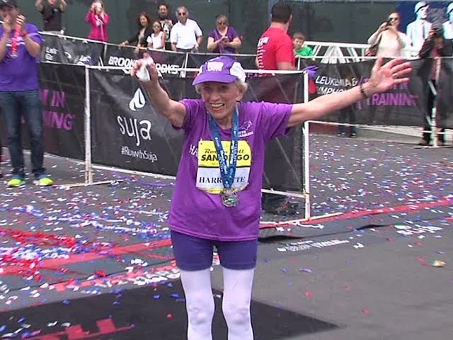 RAW VIDEO: Harriette Thompson finishes San Diego Rock 'n' Roll Marathon
