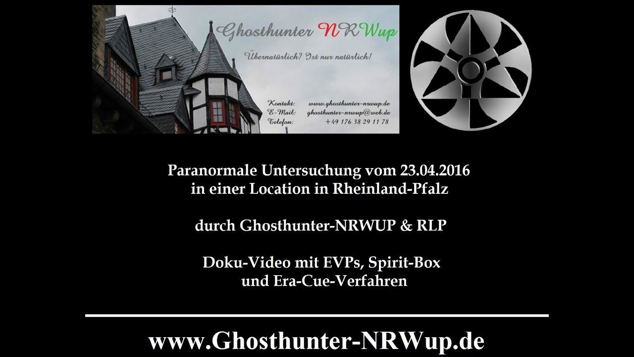 Geisterjagd im Spukhotel in Rheinland-Pfalz am 23.04.2016