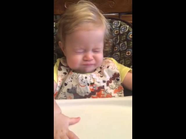 Amelia eats Brussels sprouts