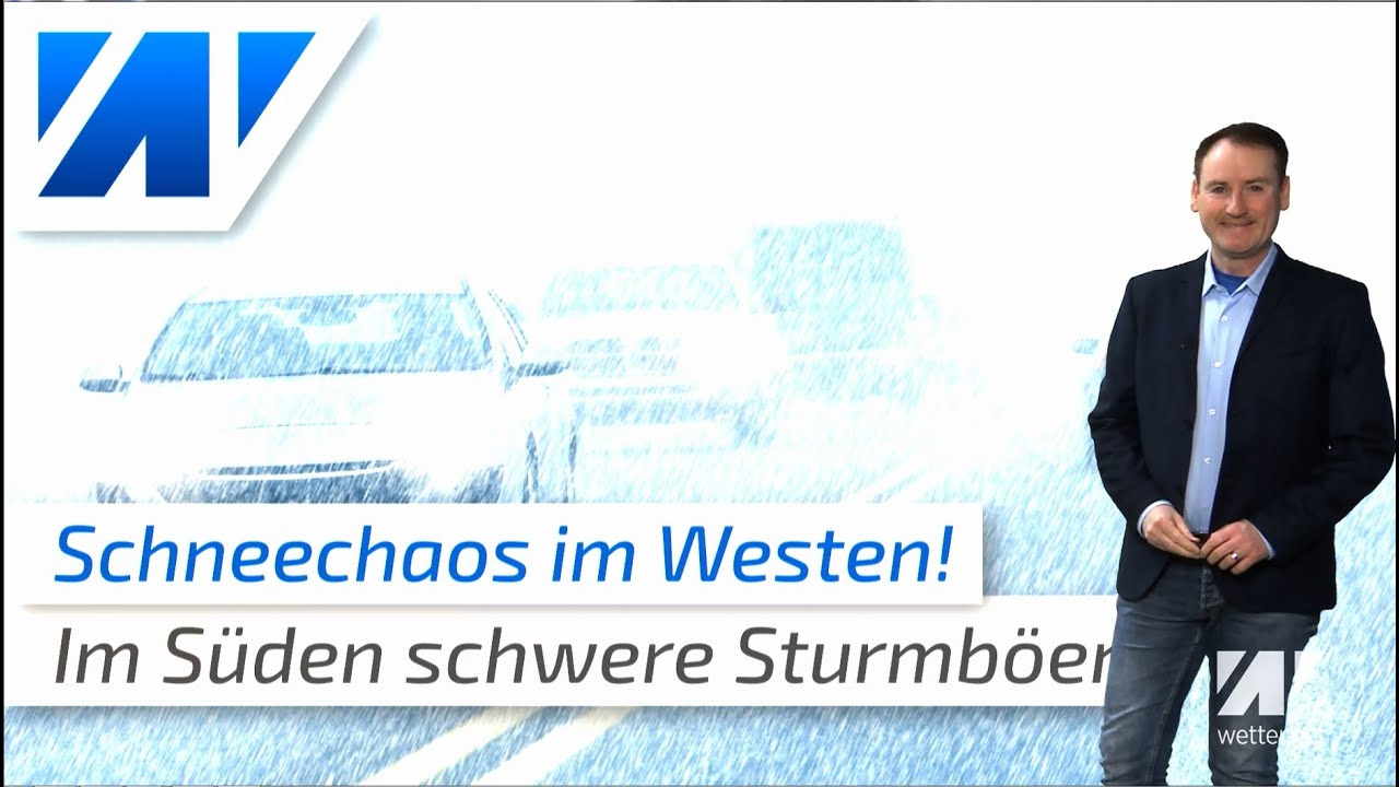 Schneechaos im Westen und schwerer Sturm im Süden! Heute wird´s lokal chaotisch!