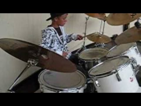 Justin Bieber on the drums