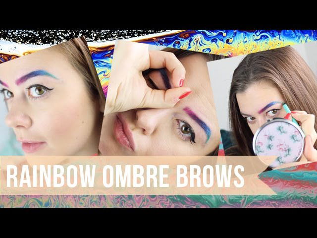 RAINBOW OMBRE EYEBROWS WITH SUGARSCAPE
