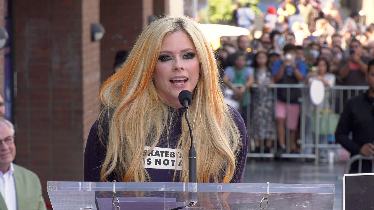 Avril Lavigne speech at her Hollywood Walk of Fame Star unveiling ceremony