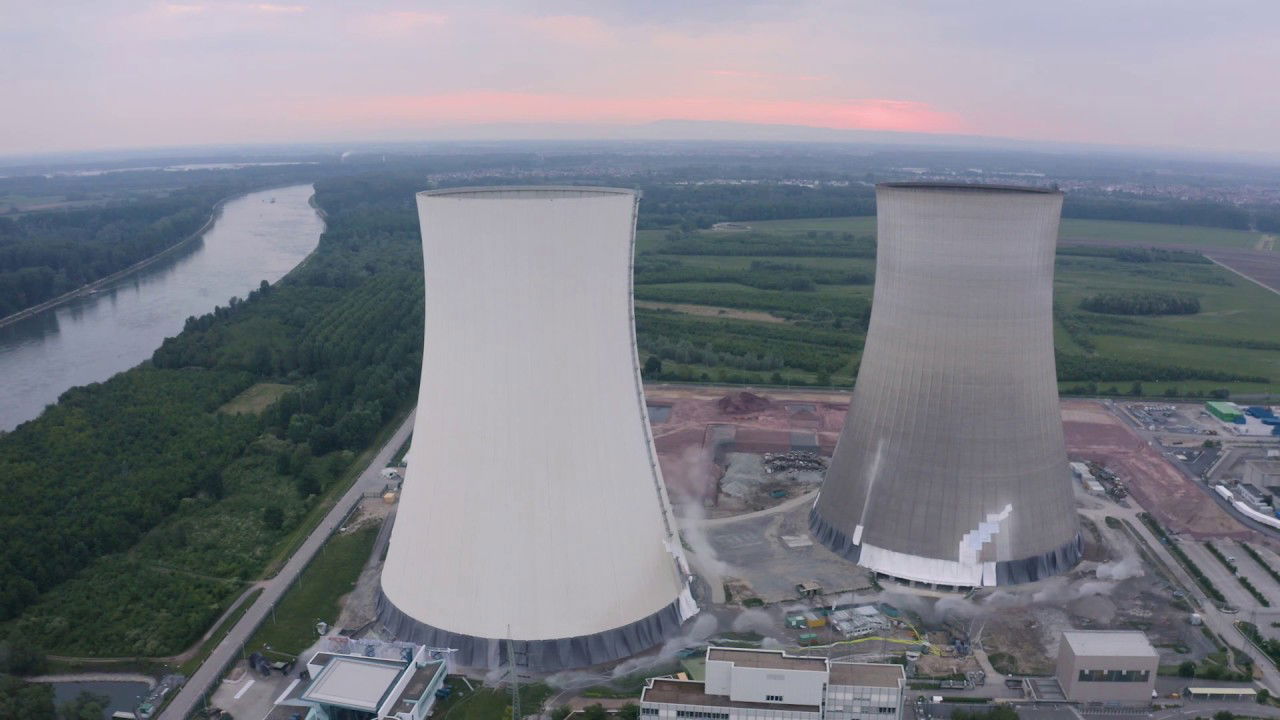 EnBW setzt Abbruch der Kühltürme in Philippsburg erfolgreich um: Drohnenmaterial