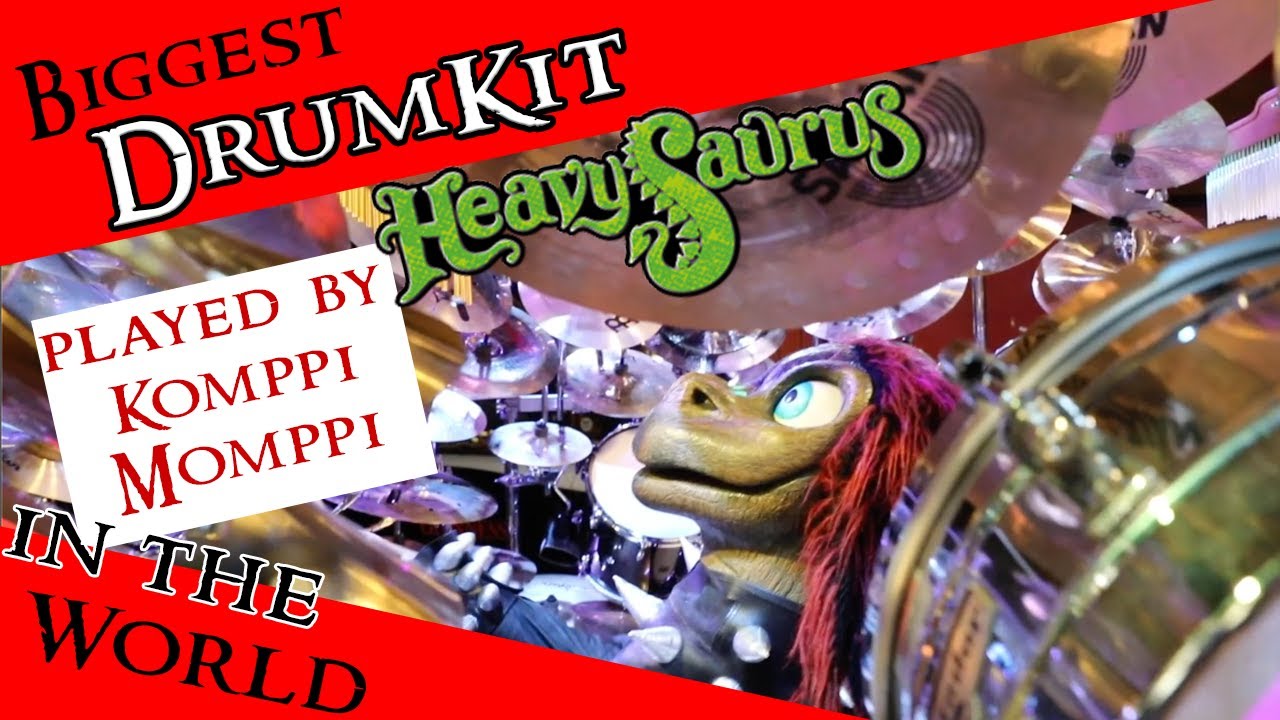 Komppi Momppi von Heavysaurus spielt das größte Schlagzeug der Welt