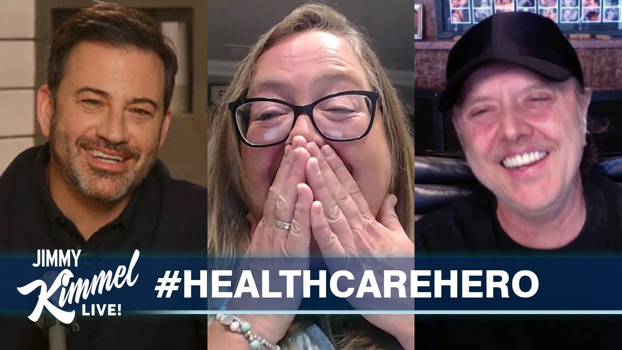 Jimmy Kimmel & Lars Ulrich Surprise Nurse/Metallica Fan - Supported by Big Lots!