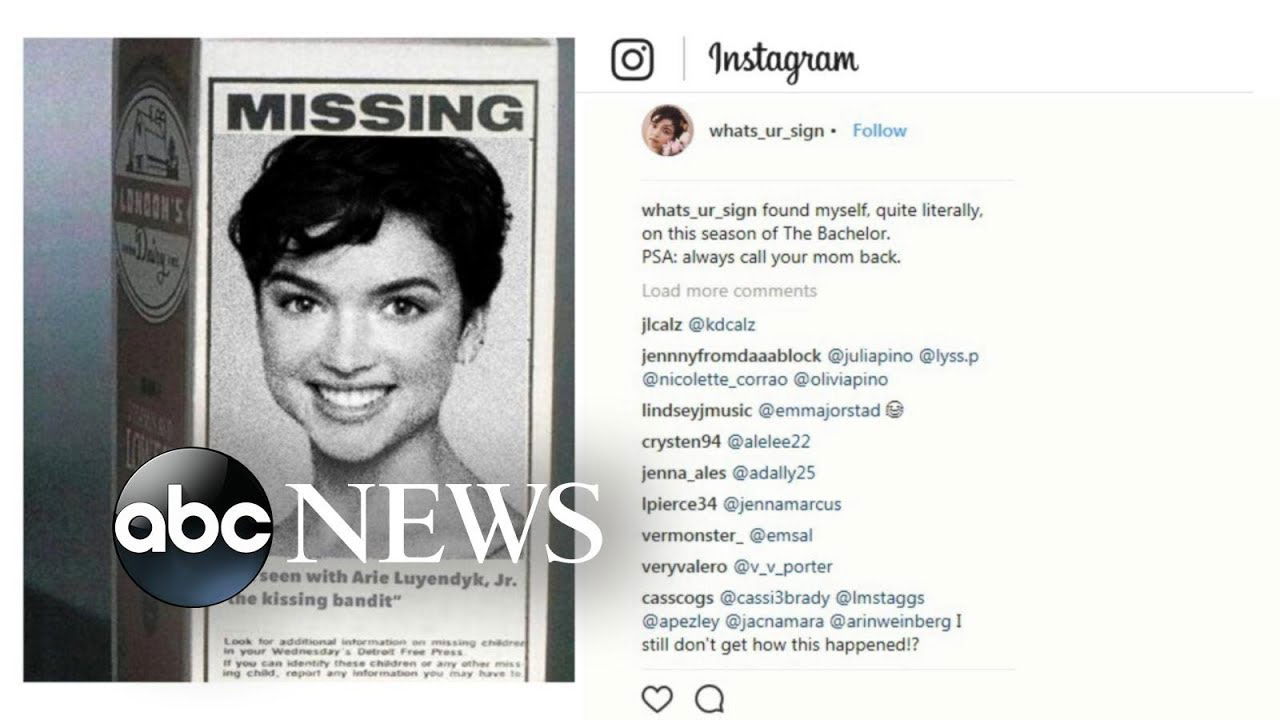 Missing woman 'found' as new contestant on 'The Bachelor'