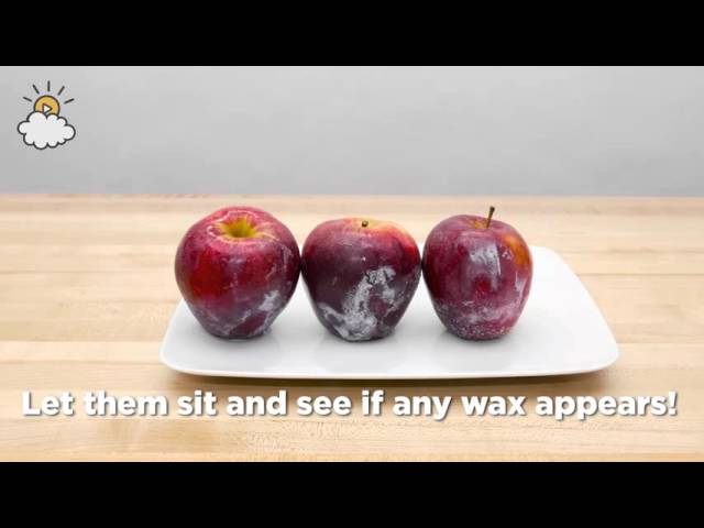 How to clean wax off your apples