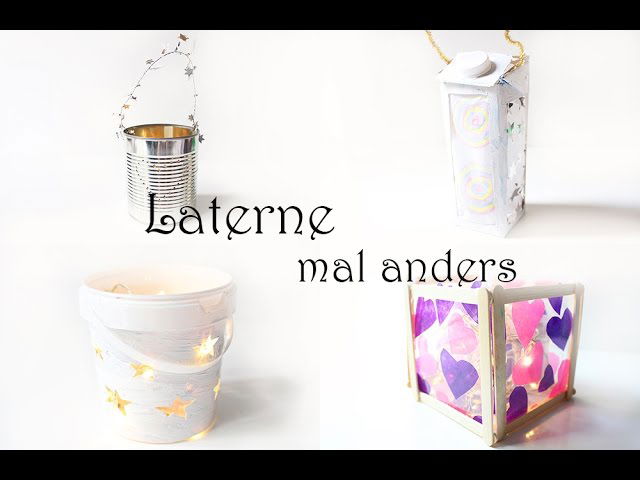 Laterne basteln: mal anders | WIndlicht aus Milchkarton, Blechdose, Eisstielen, Eis | Mama Kreativ