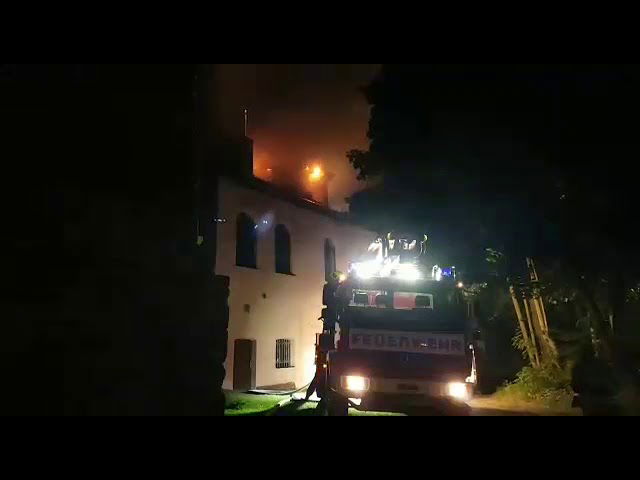 Brand in Bad Dürkheim auf der Limburg