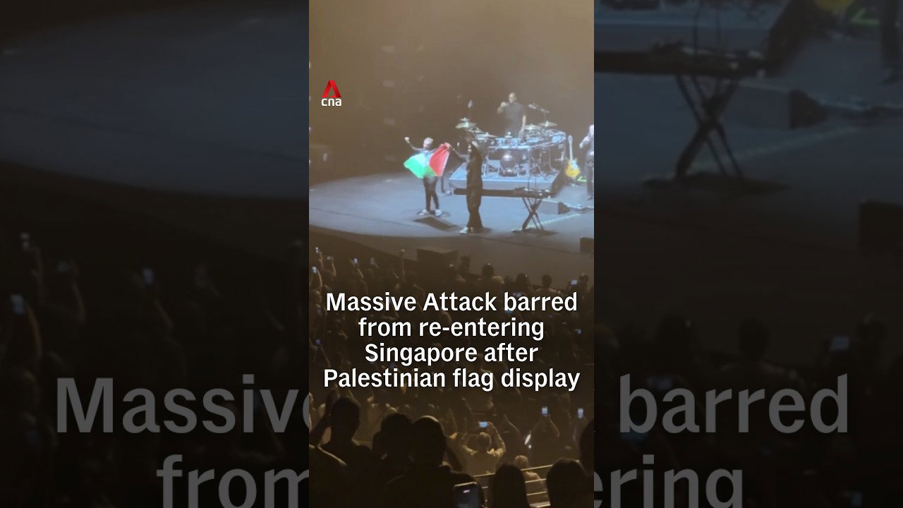 Massive Attack barred from re-entering Singapore after Palestinian flag display