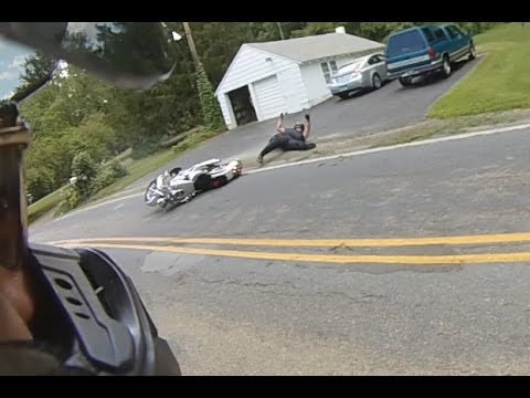 Double Motorcycle Crash Epic Ending