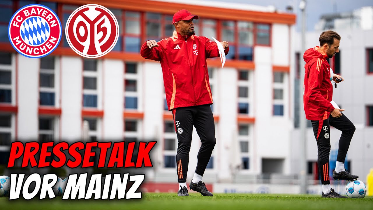 LIVE 🔴 Pressetalk mit Kompany vor FC Bayern - 1. FSV Mainz 05 | Bundesliga
