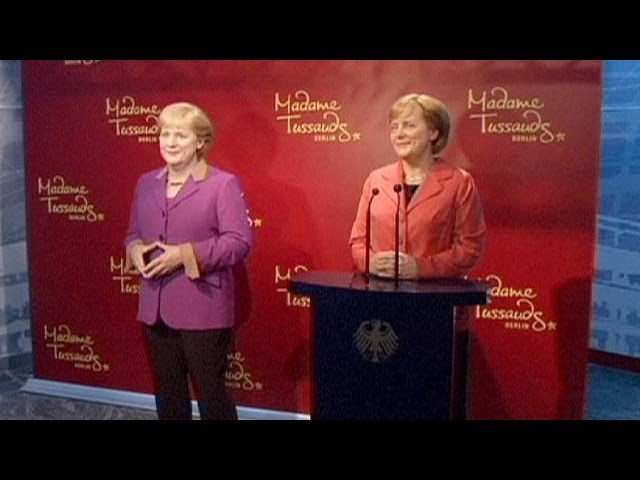 Angela Merkel new wax figure unveiled at Madame Tussauds in Berlin - no comment