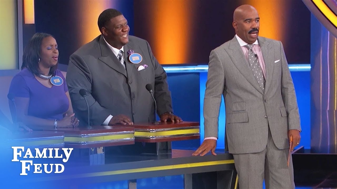 Kevin puts his FINGER on it!!! | Family Feud