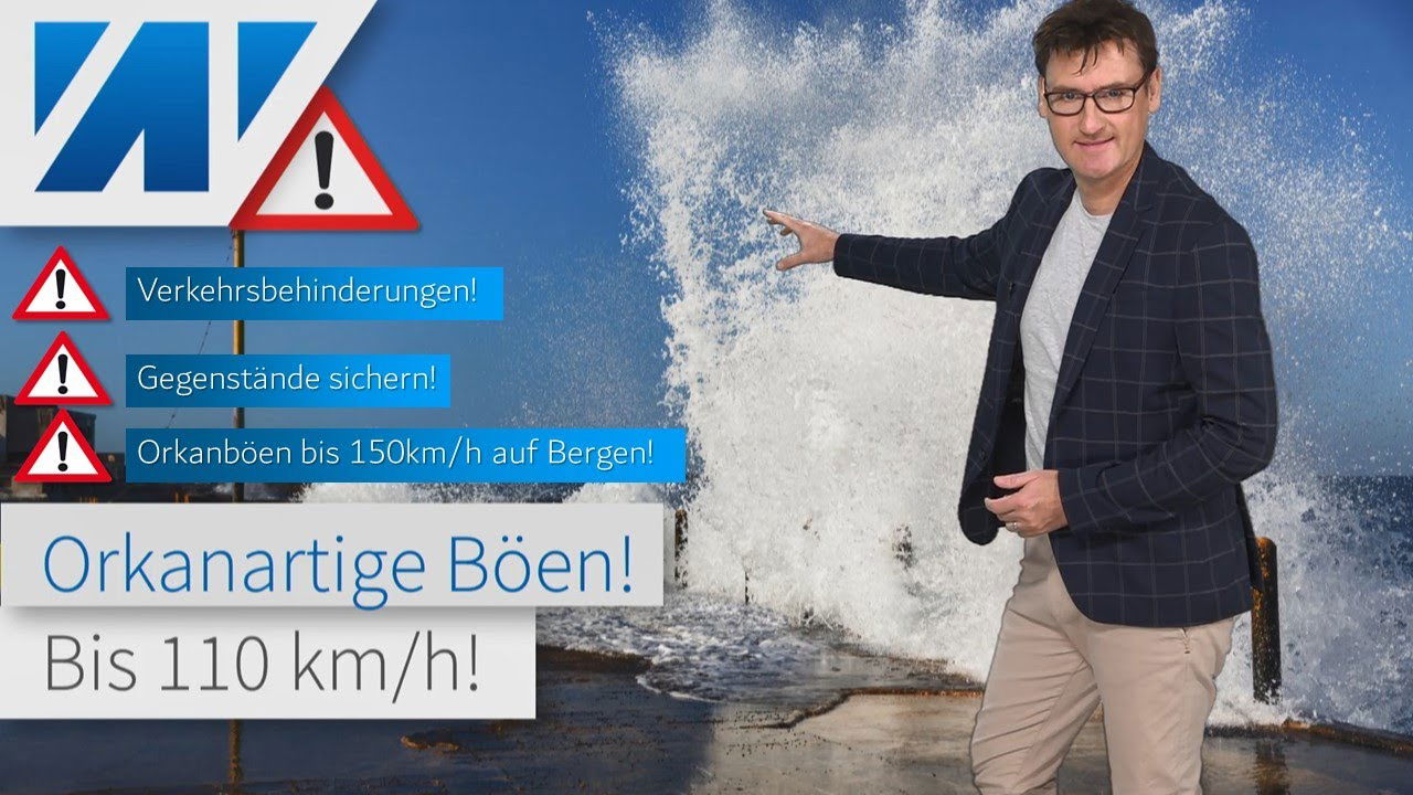 Orkanböen am Mittwoch: Der erste große Herbststurm erreicht Deutschland! Erst bis 25°C, dann Schnee!